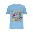 thumbnail image 1 of Blusas de Verano de las Mujeres Flor Impresa Cuello Redondo Manga Corta Superior, Verano Superior de las Mujeres, 1 of 4