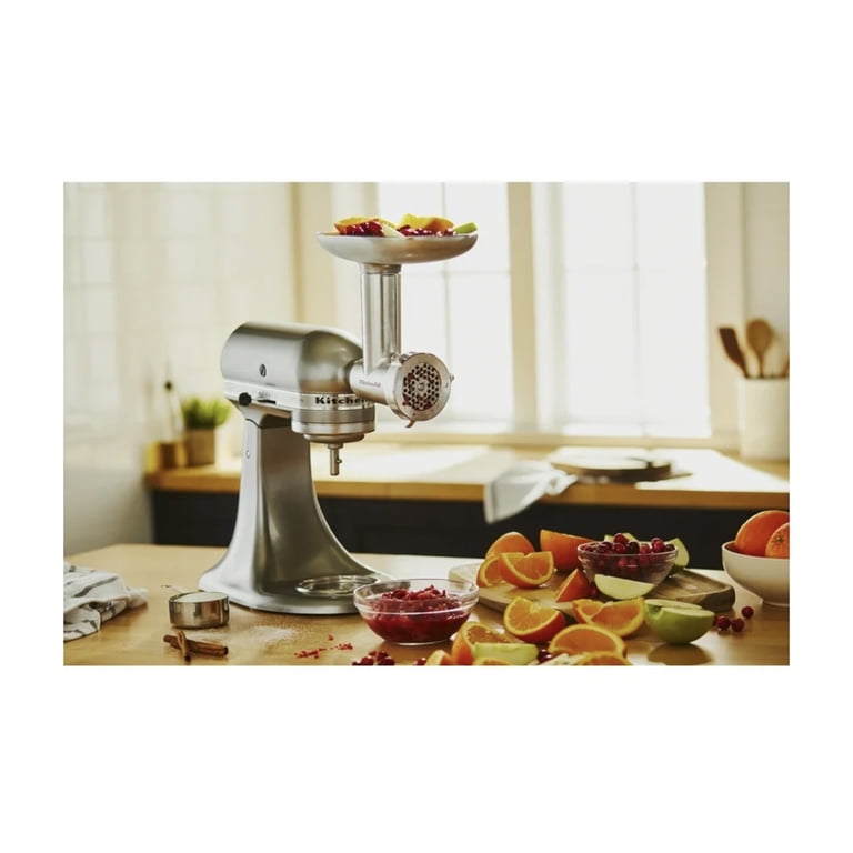 KitchenAid Metal Food Grinder Attachment, KSMMGA, includes
