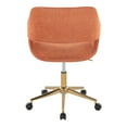 thumbnail image 6 of Margarite Task Chair, Home Office Chair with Wheels, Black Office Chair, Computer Chair, Home Office Desk Chair Comfy, Contemporary Desk Chair (Orange Fabric), 6 of 6