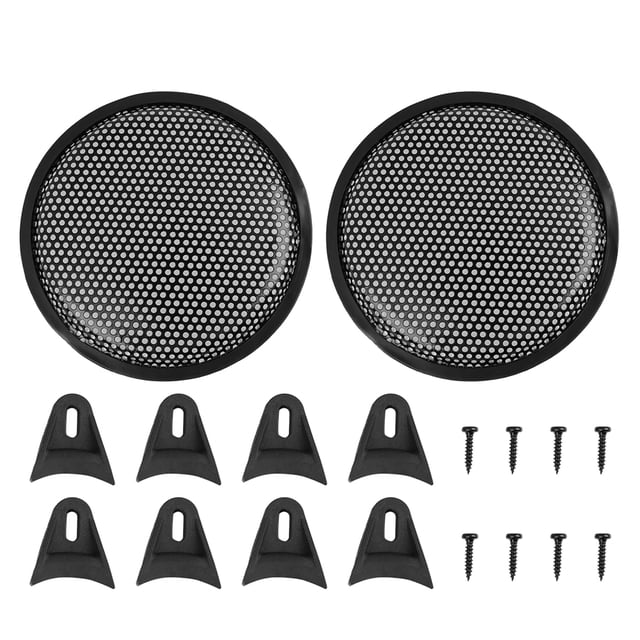 Cubierta De Altavoces De Coche Negro 8" Malla De Acero Protector De Parilla De Woofer Subwoofer 2Pcs
