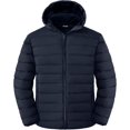 thumbnail image 1 of Windproof and warm winter coat, men's long and lightweight down jacket, quilted winter jacket with a hood, 1 of 6