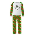 thumbnail image 2 of Conjuntos de pijamas navideños familiares a juego Grinch 2024, pijama de Grinch con parte superior y pantalones de pijama a cuadros, pijama de Grinch para niños y adultos para la familia, Hombres S, 2 of 4