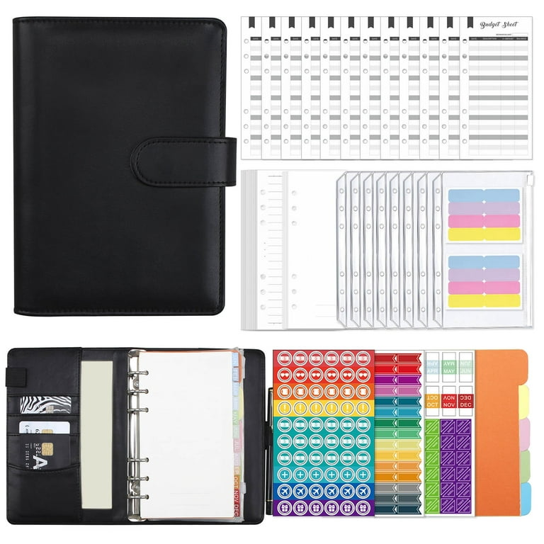 COFEST Planner Weekly Planner Monthly Planner,Undated Budget And  Ledger,Financial Planning Log,Goal Recording Notebook,Planner For Home  Office A6 Size Black 