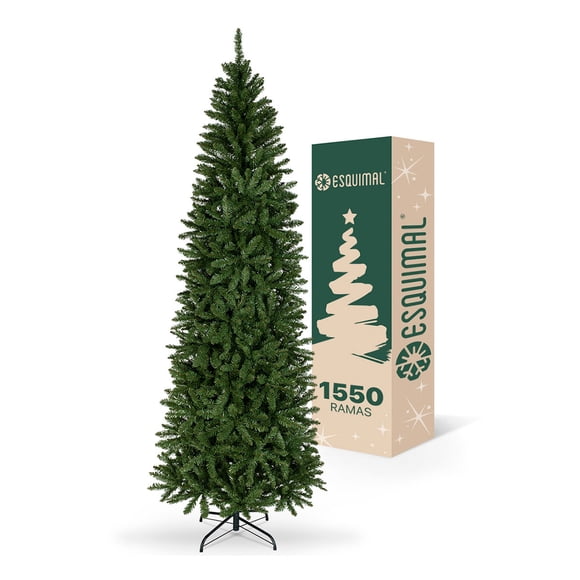 Árbol de Navidad Pino Canadiense Tipo Lápiz, Esquimal (Verde, 2.50 m)