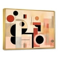 thumbnail image 2 of Designart "Nordic Coral Cubism" Scandinavian Floater Framed Canvas Wall Art, 2 of 5
