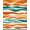 Orange Green White, Pattern 17, variant on Design&I 8'x10' Washable Area Rug Sleek Flatweave Pet Friendly Abstract Sunflower Petal Motif Contemporary Decorative Orange for King Size Bedroom, Under Bed