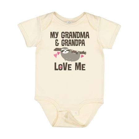 

Inktastic Grandma and Grandpa Love Me Sloth Gift Baby Girl Bodysuit