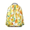 thumbnail image 4 of Cute Lemon Students Backpack Yellow Fruit School Bag with Summer Retro Floral Pattern, Lightweight and Adjustable Strap, 4 of 6