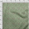 thumbnail image 3 of oneOone Polyester Spandex Light Green Fabric Leaves Craft Projects Decor Fabric Printed By The Yard 56 Inch Wide, 3 of 5