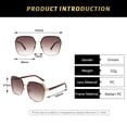 thumbnail image 2 of Gafas de sol de tendencia hueca con personalidad europea y americana de vanguardia, hechas de PC y metal., 2 of 5