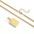 thumbnail image 5 of Apsvo Gold Initial Necklaces for Men Women Son Boyfriend Stainless Steel American Flag Stars Dog Tag Name Alphabet Letter Pendant Necklace Birthday Christmas Gift Jewelry 20+2 Inch Chain, 5 of 8