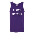 thumbnail image 2 of I Love My Wife Lets Me Go Hunting Hunting Mens Graphic Tank Top, Purple, 2XL, 2 of 3