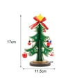 thumbnail image 4 of Oiur Wood 3D Christmas Tree Decoration DIY Handmade Hanging Santa Claus Bell Snowman Bear Detachable Desktop Ornament Party Xmas Gift, 4 of 8