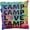 Camp Love Smiley, variant on Camp Bunk Kids Autograph Pillows A Great Pre-Camp Gift for Boys Or Girls(Camp Retro)