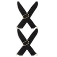 thumbnail image 4 of Sonducket Correas de bolso decorativas negras de 3,8 cm de ancho, correa de hombro bordada, cinturón de monedero sólido, accesorios de 2Conjunto, 4 of 6