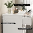 thumbnail image 5 of IDEALSOUL White Dresser, 9 Drawer Dresser with Round Metal Handle, 47.2" Retro Wood Storage Cabinet with 6 large drawer and 2 Small drawer for Living Room, Bedroom, Hallway, 5 of 12