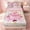Pink 01, variant on Erosebridal Watercolor Fantasy Castle Zipper Twin Comforter Sets with Fitted Sheet and 2 Pillowcases for Girls, Dreamy Floral Heart Star Print Zipper Bedding Set, Stars Reversible, 4pcs