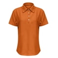 thumbnail image 6 of YigeTops Short Sleeve Tops for Women Collared Casual Pullover Lightweight Spring Summer Casual Tops Orange 3XL, 6 of 6