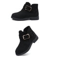 thumbnail image 4 of Girls Winter Ankle Boots, Solid Color Warm Lined Soft Sole Fashion Versatile Outdoor Daily Casual Footwear Black 13.5, 4 of 7