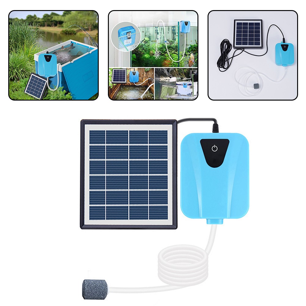 Solar Power USB Oxygen Pump | Efficient Storage & Dual-purpose Functionality