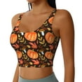thumbnail image 2 of Naloa Autumn Pumpkin Sports Bras for Women,Sports Bras for Women High Support with Removable Pads-XX-Large, 2 of 8