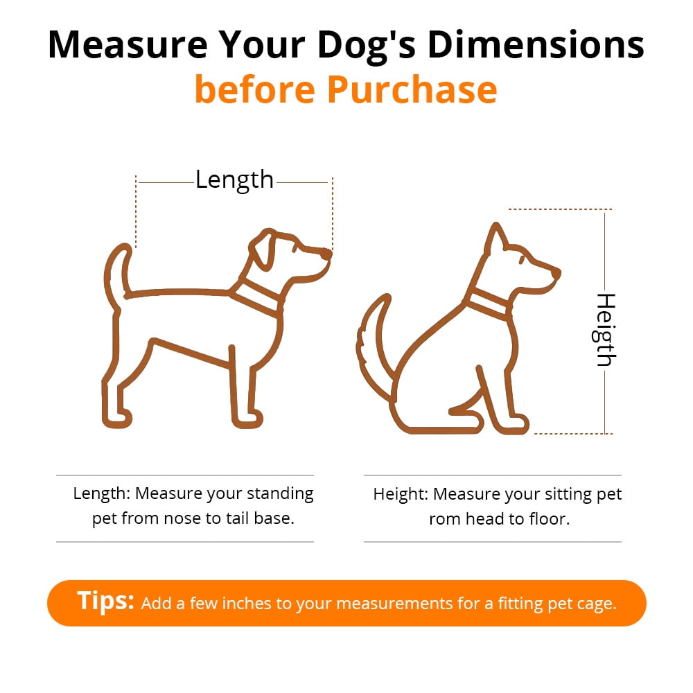 DOMIPET Dog Crate Furniture,Double-Doors Kennel Indoor with Divider and Removable Tray,End Table Dog Crate for Decoration