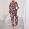 thumbnail image 3 of Bingfone Womens Pajama Sets Skull rock music record Print,Long Sleeve Loungewear Pajamas Set-, 3 of 8