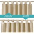 thumbnail image 4 of DONGPAI Patio Curtains Outdoor Extra Wide, Detachable Top Waterproof Outdoor Blackout Curtains Drapes for Porch Pergola Gezebo, 1 Panel, 100''x 84'', Beige, 4 of 8
