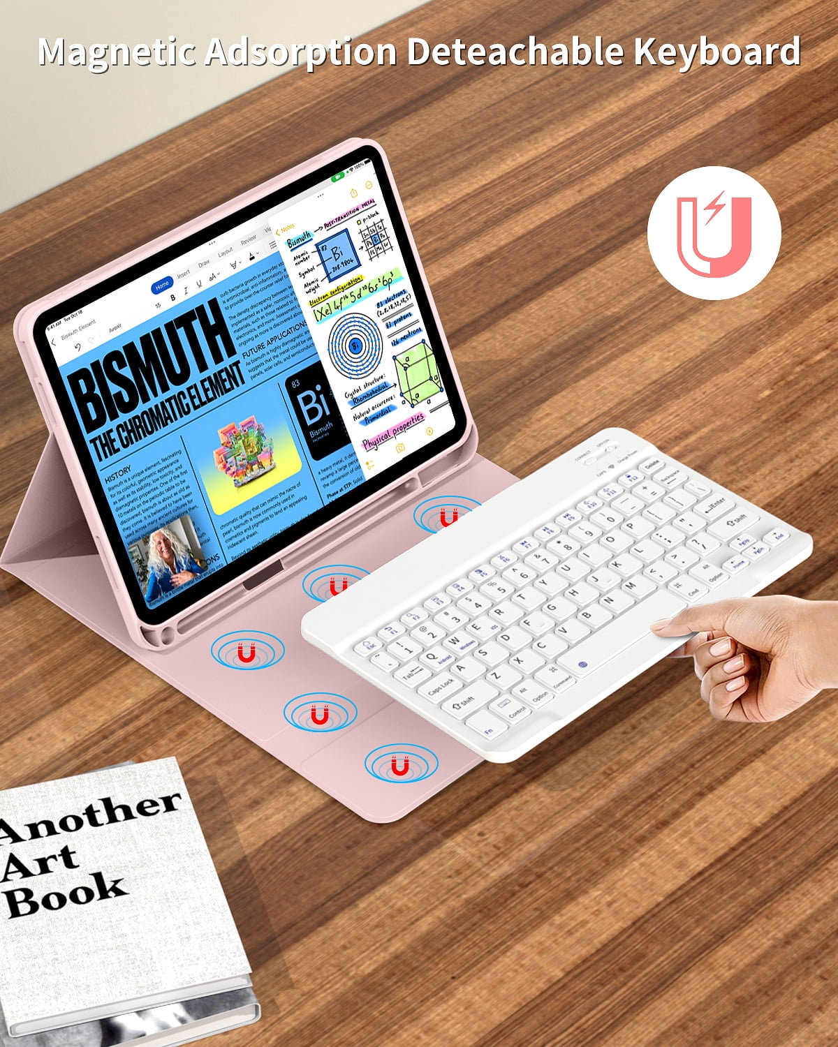 OMOTON Teclado Bluetooth Compatible Con IPad A16 De 11ª Y 10ª Generación, IPad 10.2 (9ª/8ª/7ª), IPad Pro De 13/12.9/11 Pulgadas, IPad Air/Mini Y Más Dispositivos IOS, Color Negro