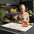 thumbnail image 3 of Renewold Stove Top Cover Protector for Glass Stove, Anti-slip Cooktop Mat Scratch Resistant Oven Mat Protector Range Cover Extra Kitchen Space, Dragonfly Flower Beige, 3 of 7