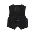 thumbnail image 3 of Bovxnpu Boys Suit Dress Clothes Boy's Formal Suit Vest, Boy's Button Down Jacket V Neck Solid Color Waistcoat Western Tops Kids Wedding Outfit 3 Years, 3 of 4