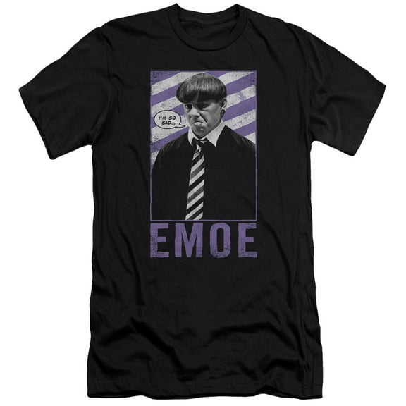 Three Stooges Emoe S/S Adult 30/1 T-Shirt Black