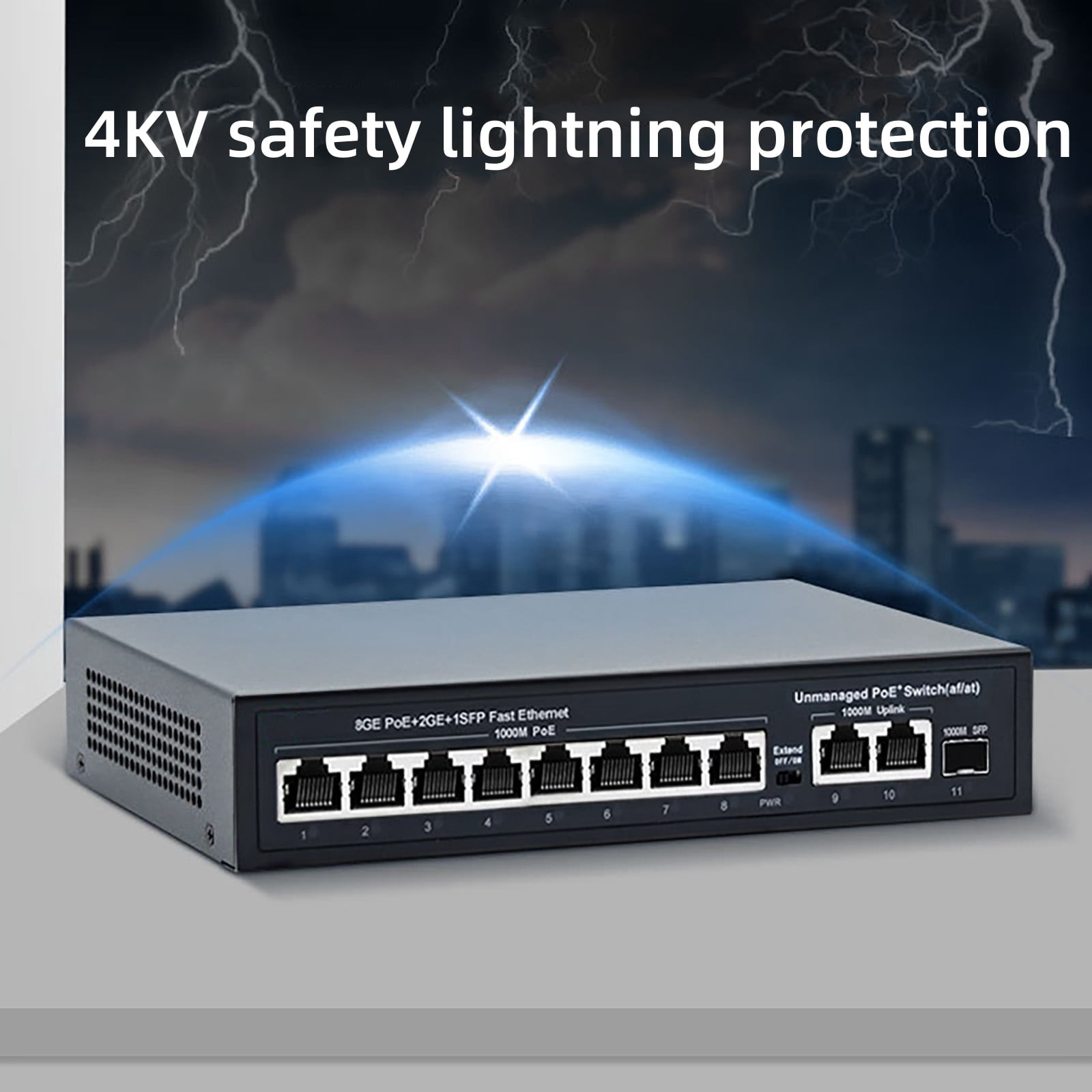APPLAYERR Unmanaged Gigabit POE Switch, 10 Ports, for Home/Office Network Expansion, Auto-Sensing Output Power