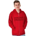 thumbnail image 5 of Ba Co N Bacon Food Science Nerd Geeky Zip Up Hoodie Men's Women's Brisco Brands X, 5 of 6