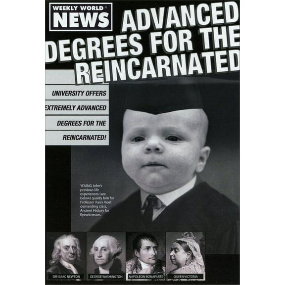 Nobleworks Reincarnated Funny / Humorous Graduation Congratulations Card