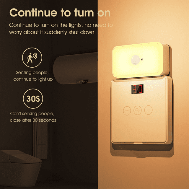 Tuya WiFi Human Motion Detection PIR Sensor Warm White Light Sensor Night Light Smart Home Voice Remote,1 * Sensor night light,White