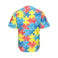 thumbnail image 2 of Autism Awareness Drawing Puzzle Print Active Baseball Jersey for Men and Women, Autism awareness Button Down Women’s Baseball Team Shirts., 2 of 4