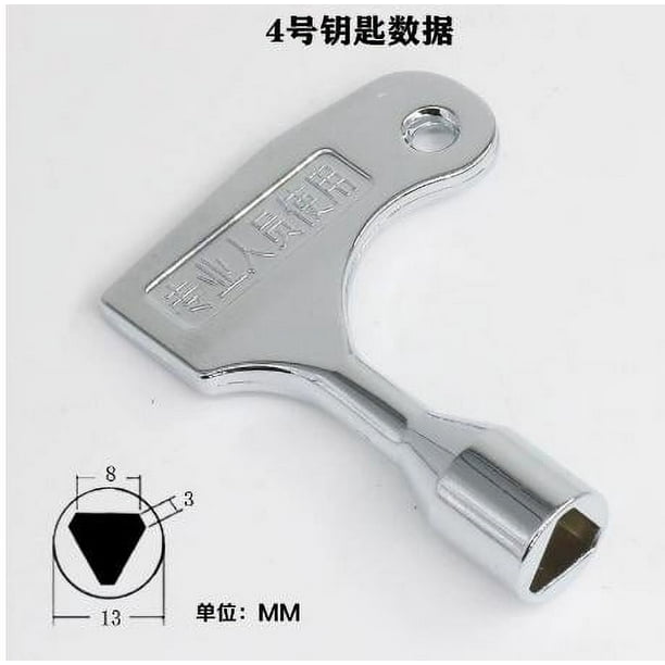BRIGHTFUFU Llave de triángulo de llave de ascensor universal para liberación de puertas de emergencia llaves triangulares de acero inoxidable para uso general de ascensores y ascensores