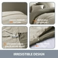 thumbnail image 4 of Swift Home 3PC Reversible Lightweight Duvet Cover & Sham Set, Khaki/Driftwood, Full/Queen, 4 of 6