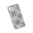 thumbnail image 3 of Worallymy Carcasa para teléfono con diseño de hojas chapadas en TPU diseño de hojas carcasa protectora repuesto para iPhone X color plateado Worallymy JD735813692, 3 of 7