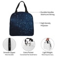 thumbnail image 3 of Yiaed Blue Glitter Retro Print Insulated Lunch Bag Reusable Cute Tote Lunch Box, Leakproof Cooler Lunch Bags for Work Office Travel School Picnic, 3 of 5