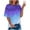 Blue, variant on T-Shirts Shirts For Women Sevevn Women's Fashion Printed T-Shirt Short Sleeves Blouse Round Neck Casual Tops