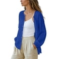 thumbnail image 5 of Sun Protection Shirt Beach s for Women Outdoor Hiking Running Summer Shirts for Women Lightweight Full Zip Long Sleeve Active Shirts,Blue,L, 5 of 8