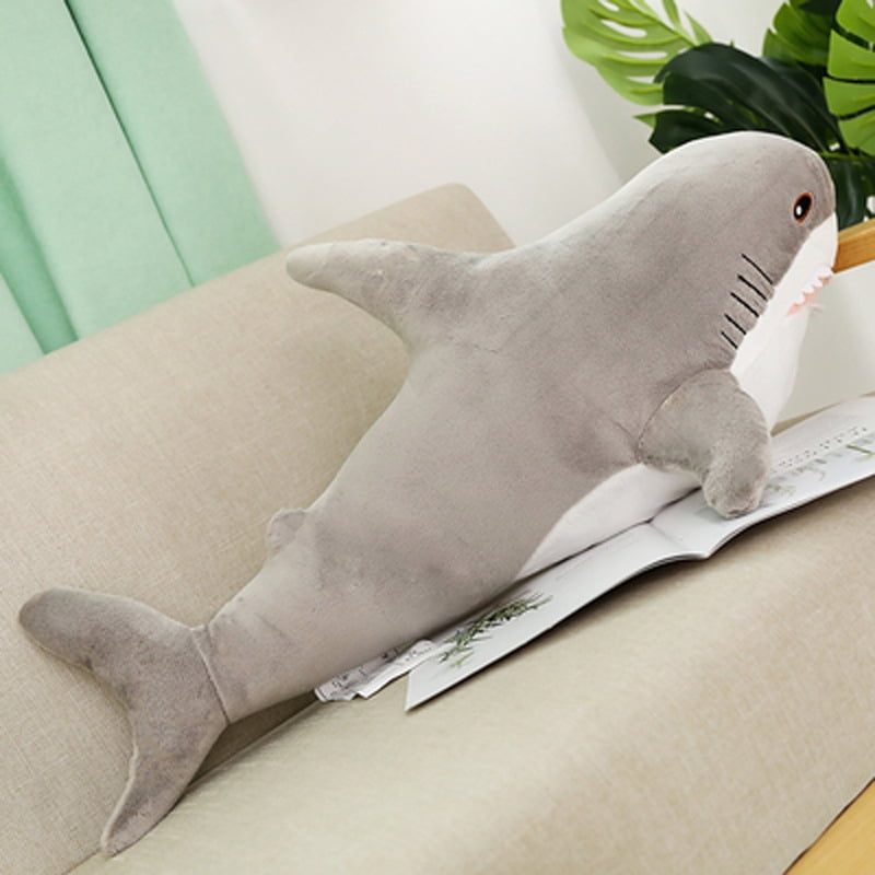 Plush Shark Soft Toy Grey Kids Cuddly Large 18" & Giant 24" Boys Girls Gift New 