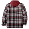 thumbnail image 2 of Yammee Men's Plaid Flannel Shirt Coat Quilted with Polyfill Insulated, 2 of 5