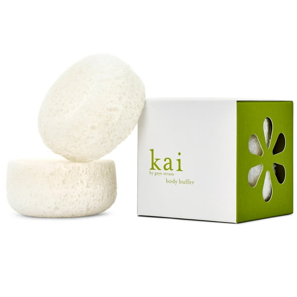 Esponjas de baño kai Body Buffer para exfoliación suave, paquete de 2 unidades