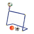 thumbnail image 1 of Aro de baloncesto shamjiam Con portería de fútbol 2 en 1 Plegable Azul, 1 of 8