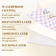 thumbnail image 6 of Peel and Stick Wallpaper 17.7in x 9.8ft Purple White Checkerboard geometric Contact Paper Vinyl Waterproof Self Adhesive Wall Paper for Bedroom Shelf Cabinet Renter Friendly, 6 of 8