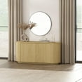 thumbnail image 2 of Olivia Modern 60 Sideboard with 4 Adjustable Shelves in Natural Oak, 2 of 12