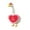 Red C, variant on WKSCLPAI Porch Goose Outfits, Valentine's Day Lawn Goose Costume 2026 New Heart-shape Goose Costume Suitable 23" Goose Statue Be Mine Outdoor Decorations(Pink)